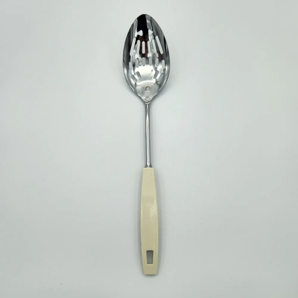 Vintage Ekco Chromium‎ Plated Serving Slotted Spoon